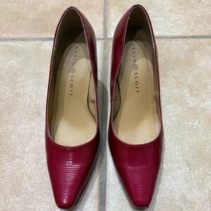 Karen Scott Clancy Red Heeled Shoes - Size 5